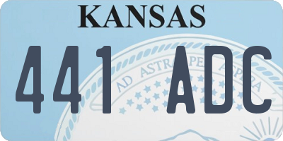 KS license plate 441ADC