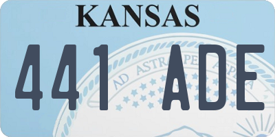 KS license plate 441ADE