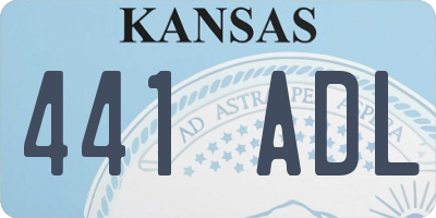 KS license plate 441ADL