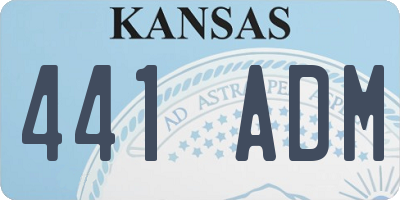 KS license plate 441ADM