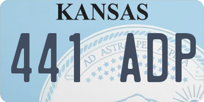 KS license plate 441ADP