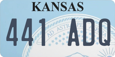 KS license plate 441ADQ
