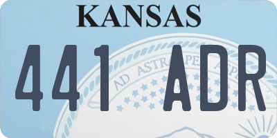 KS license plate 441ADR