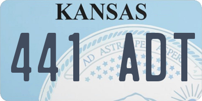KS license plate 441ADT