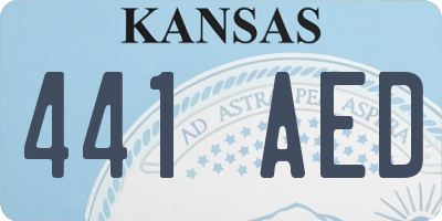 KS license plate 441AED