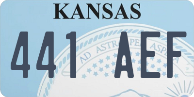 KS license plate 441AEF