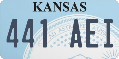 KS license plate 441AEI