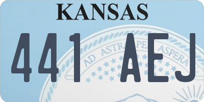 KS license plate 441AEJ
