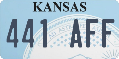 KS license plate 441AFF