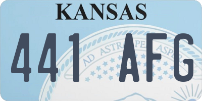 KS license plate 441AFG