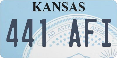 KS license plate 441AFI