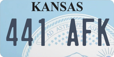 KS license plate 441AFK