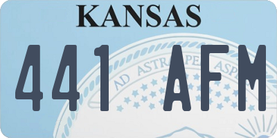 KS license plate 441AFM