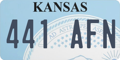 KS license plate 441AFN