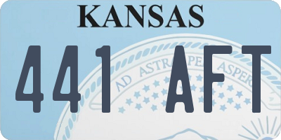 KS license plate 441AFT