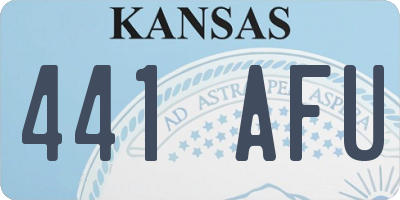 KS license plate 441AFU