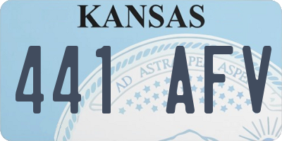 KS license plate 441AFV