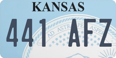KS license plate 441AFZ