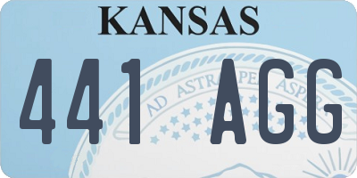 KS license plate 441AGG