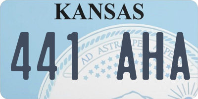 KS license plate 441AHA