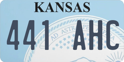 KS license plate 441AHC