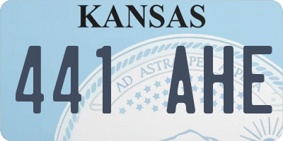 KS license plate 441AHE