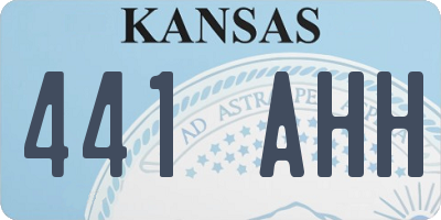 KS license plate 441AHH