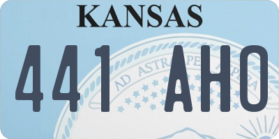 KS license plate 441AHO