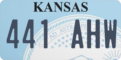 KS license plate 441AHW