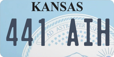 KS license plate 441AIH