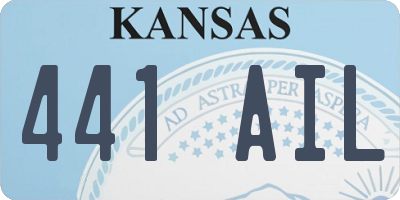 KS license plate 441AIL