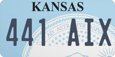 KS license plate 441AIX