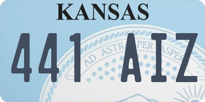 KS license plate 441AIZ