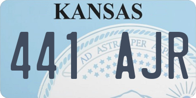 KS license plate 441AJR