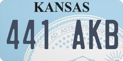 KS license plate 441AKB