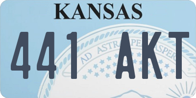 KS license plate 441AKT