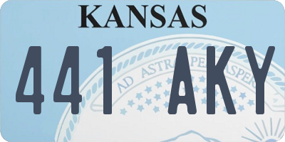 KS license plate 441AKY
