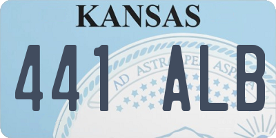 KS license plate 441ALB
