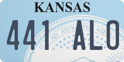 KS license plate 441ALO