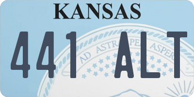 KS license plate 441ALT