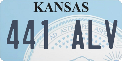 KS license plate 441ALV