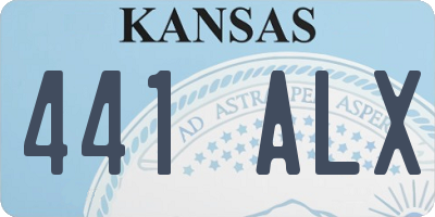 KS license plate 441ALX