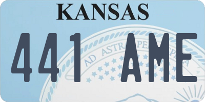 KS license plate 441AME