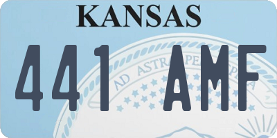 KS license plate 441AMF