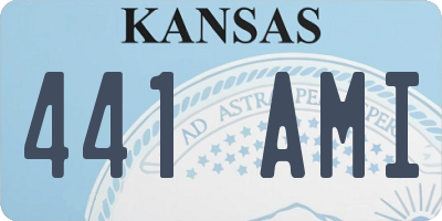 KS license plate 441AMI