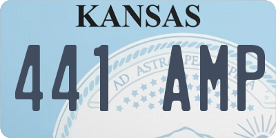 KS license plate 441AMP