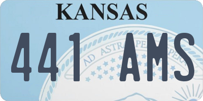 KS license plate 441AMS