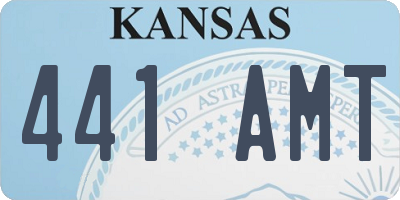 KS license plate 441AMT