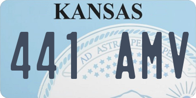 KS license plate 441AMV