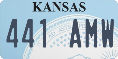 KS license plate 441AMW